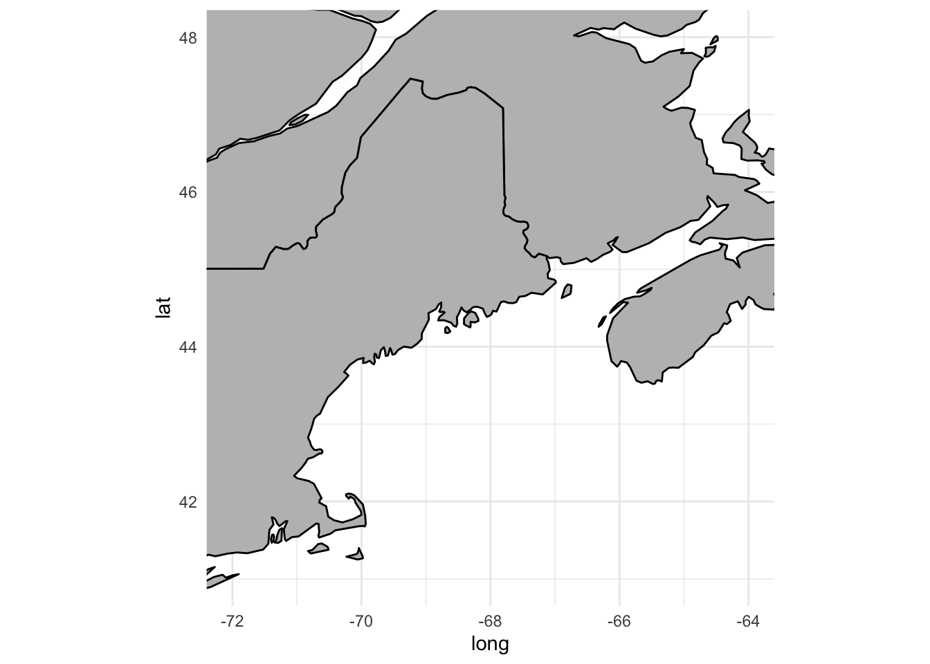 Map of Northeast U.S. and Canada